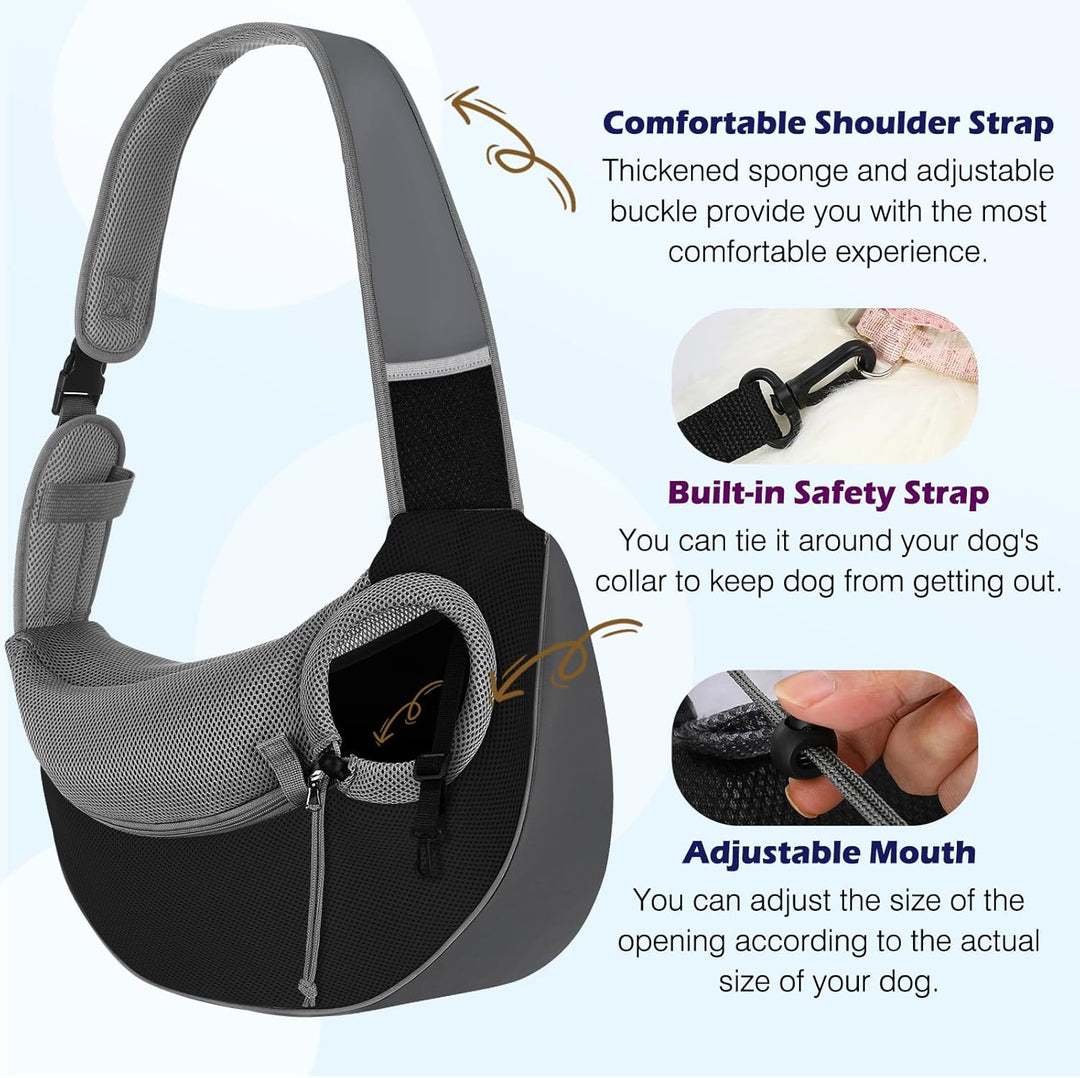 Pawaboo Hundetragetasche, Hundetasche, Verstellbare Tragetasche Hund, Haustier Umhängetasche Transpo