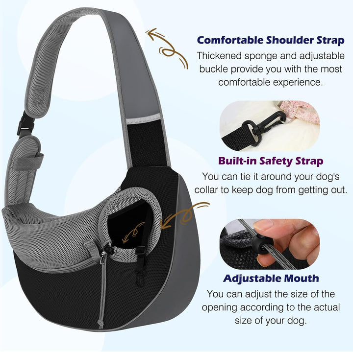 Pawaboo Hundetragetasche, Hundetasche, Verstellbare Tragetasche Hund, Haustier Umhängetasche Transpo