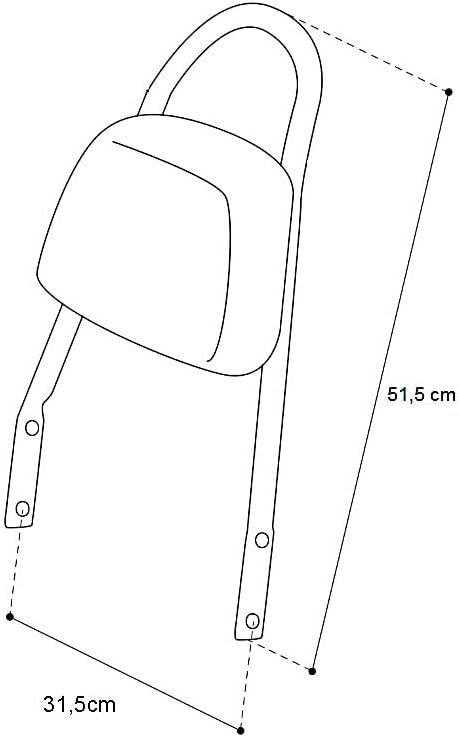 Sissy Bar Tall für Harley Davidson Sportster 883 Iron 09-20 schwarz