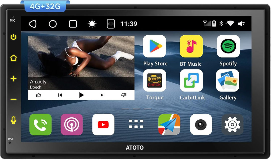 ATOTO S8 MS Android Doppel-DIN Autoradio, 7" QLED Display, Android Auto drahtlos & Wireless CarPlay,