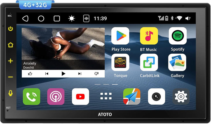 ATOTO S8 MS Android Doppel-DIN Autoradio, 7" QLED Display, Android Auto drahtlos & Wireless CarPlay,