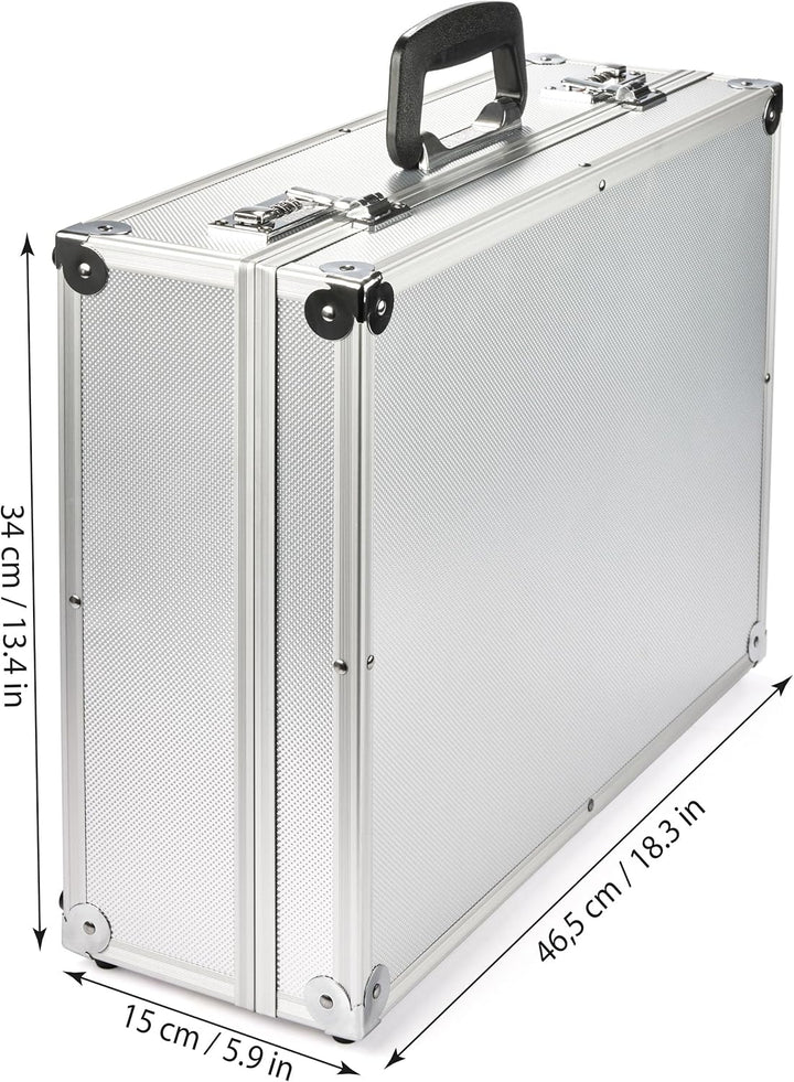 BRUBAKER universal Transportkoffer aus Aluminium - Fotokoffer mit Schaumstoff für Kameras, Equipment