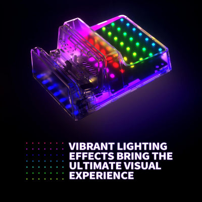 eXtremeRate AiryDocky LED Version DIY-Ersatz Gehäuse Case für Nintendo Switch/Switch OLED Dock, Re-D