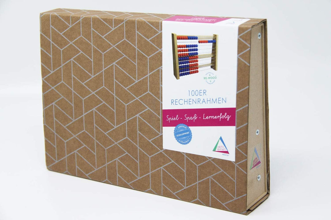 WISSNER® aktiv Lernen- Rechenrahmen rot/blau - RE-Wood® (Packung mit 2) Small (Packung mit 2), Small