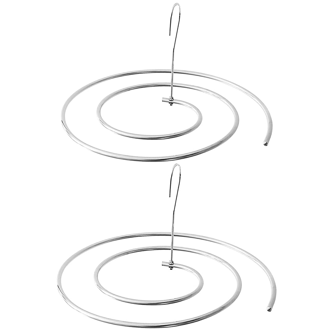 【2er-Pack】 Waikas Spiral-Blechaufhänger aus 304 Edelstahl, platzsparende Kleiderbügel für Laken, Tag