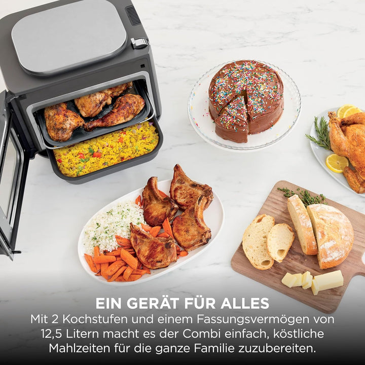 Ninja Combi 12-in-1 Multikocher, Ofen &amp; Heissluftfritteuse, Grau, SFP700EU. | 12 Kochfunktionen, Air
