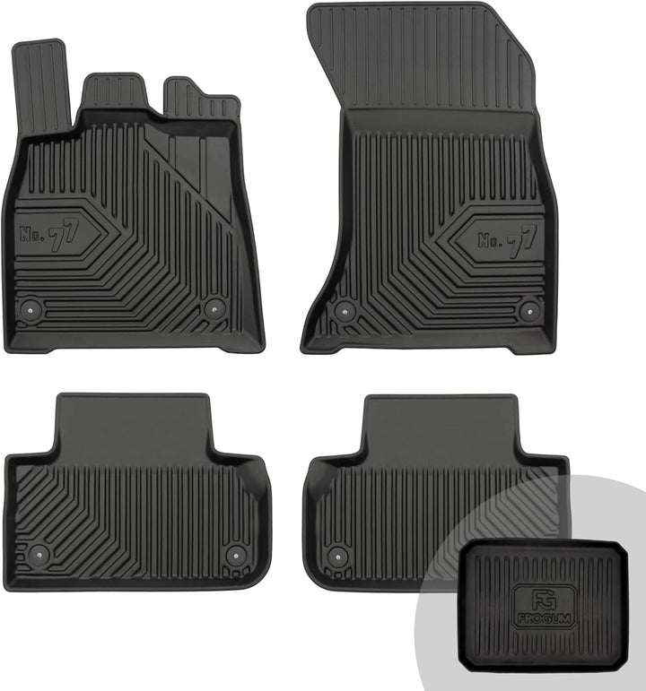 FROGUM No.77 Gummimatten Ganzjahresset von Auto Fussmatten Autofussmatten für Audi Q5 II ab 2016 | L