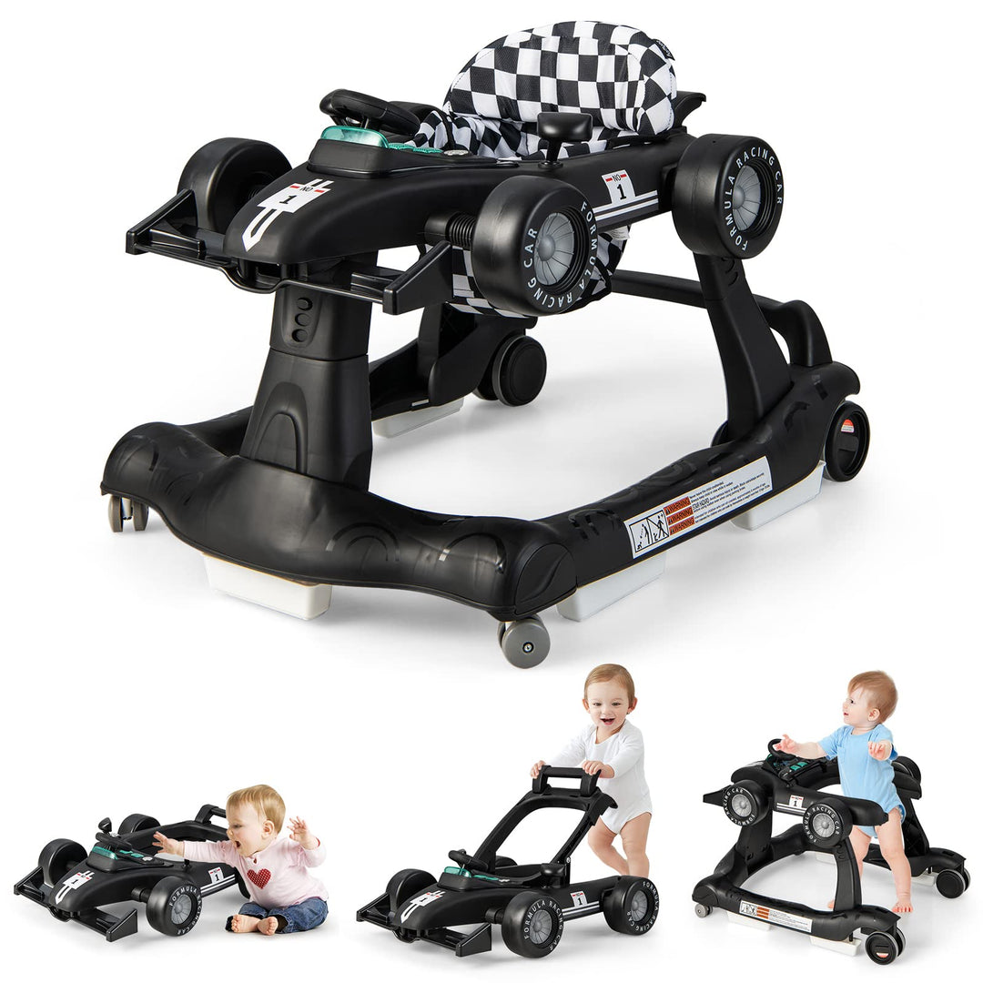 LIFEZEAL 4 in 1 Lauflernhilfe Baby, Höhenverstellbares &amp; Klappbares Babywalker, Baby Gehfrei ab 6 Mo