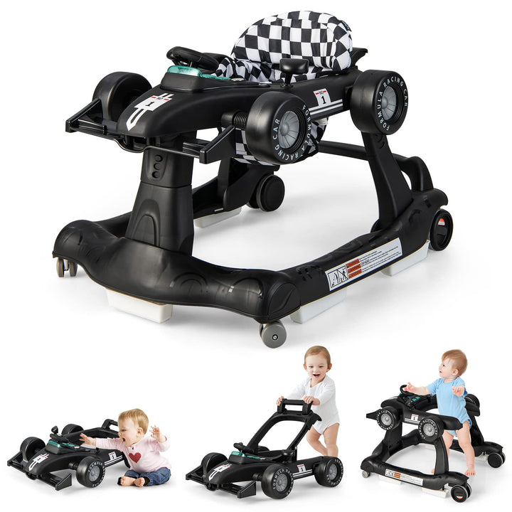 LIFEZEAL 4 in 1 Lauflernhilfe Baby, Höhenverstellbares &amp; Klappbares Babywalker, Baby Gehfrei ab 6 Mo