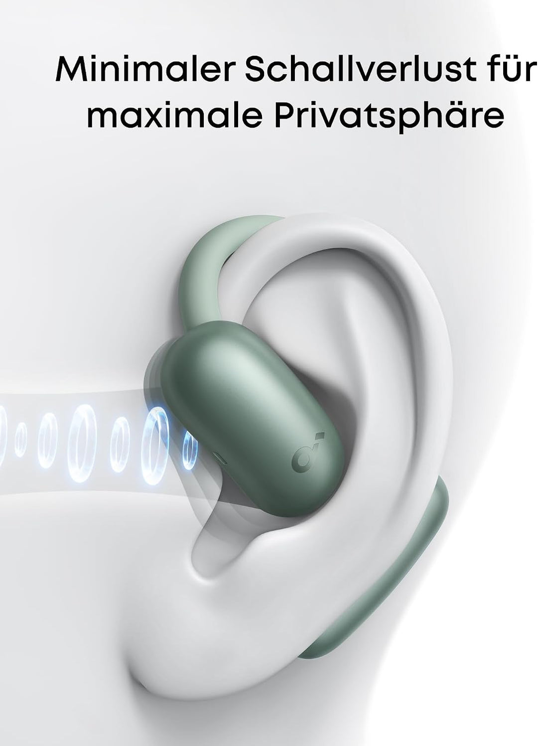 soundcore by Anker AeroFit 2, Open-Ear Kopfhörer, KI-Übersetzung, IP55 | druckfreier Sitz, doppelt s