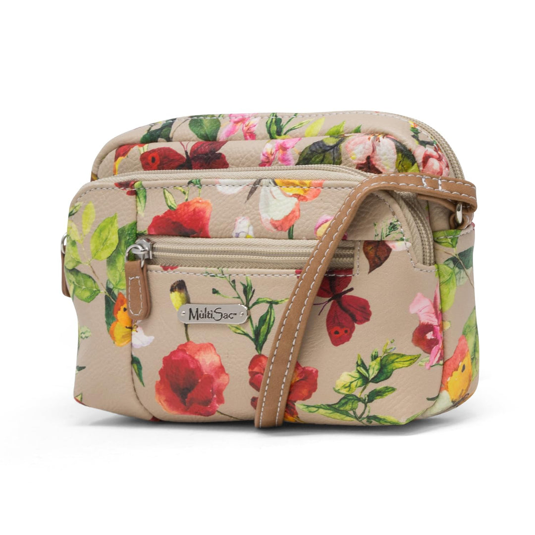 MultiSac Damen Mini Dynamic Umhängetasche Crossbody, Einheitsgrösse Schmetterling Floral, Butterfly/