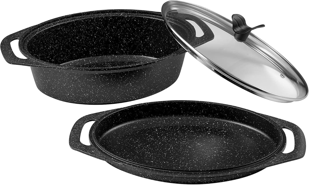 Pradel Excellence, PCUI001015, Premium Schmortopf aus Aluminiumguss Ø24cm, Glasdeckel, Antihaftbesch
