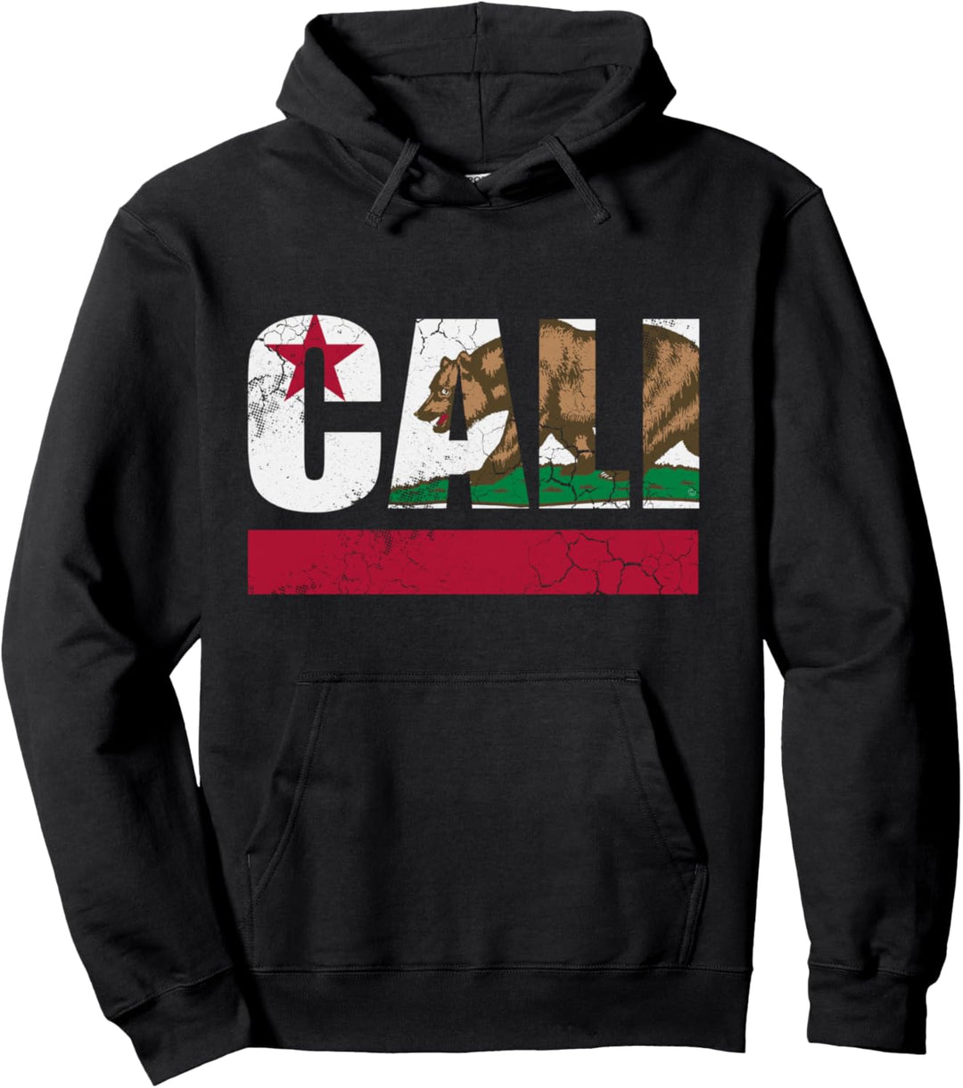 Kalifornische Republik Cali-Flagge, Vintage, für Herren, Damen, Kinder Pullover Hoodie