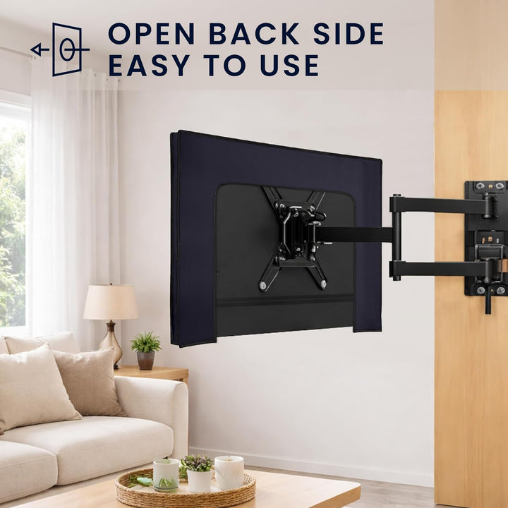 kwmobile 75" TV Hülle - Fernseher Bildschirmschutz Abdeckung - TV Bildschirm Staubschutzhülle - Dunk