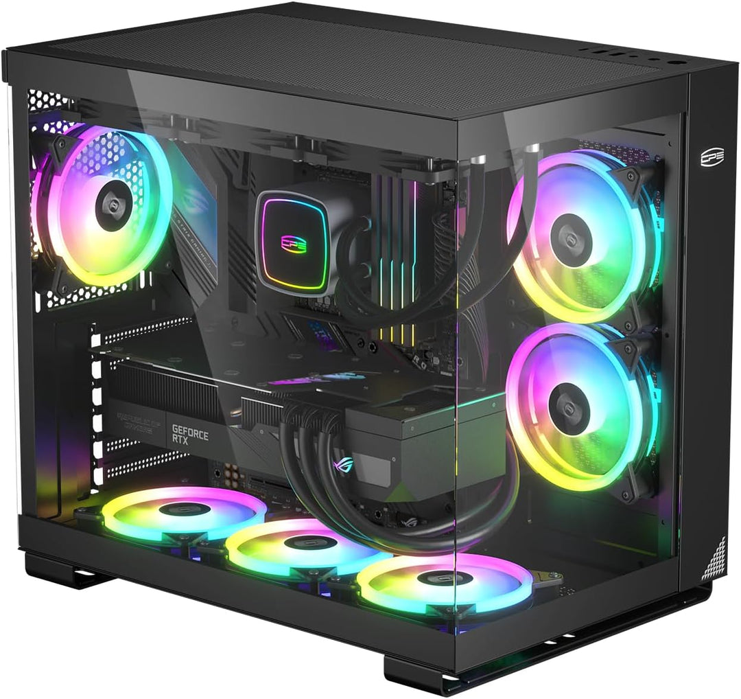 CPS C3T500 ARGB Sales Kit Tower ATX-Gehäuse, PCCOOLER Tower-PC-Gehäuse, 6 120 mm ARGB-Lüfter, kompat