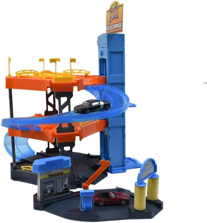 Bburago 15630361 - Playset Autogarage inklusive 2 Autos