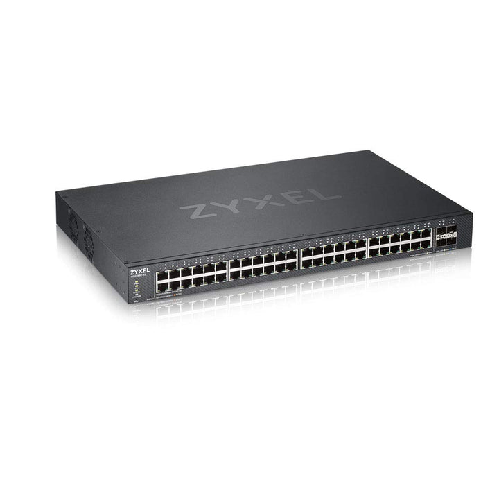 Zyxel Gigabit Ethernet Smart-Managed Switch mit 48 Ports, vier 10G SFP+ Slots und Hybrid Cloud-Modus