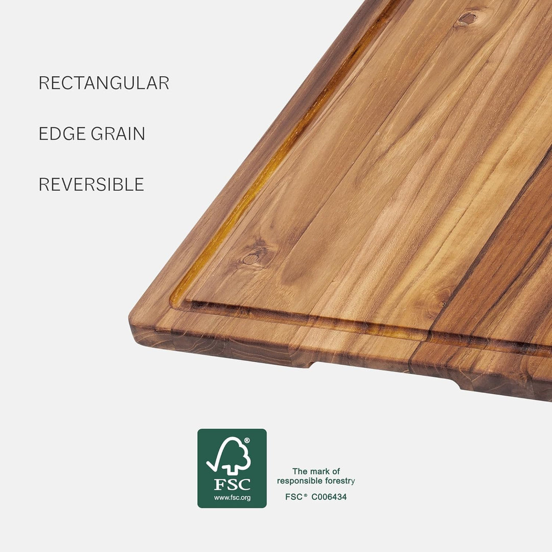 ProTeak Marine Collection, 9cm-517 Schneidebrett 46x35,5x1,9cm, Teakholz, braun, 45x20x15 cm, 45x20x