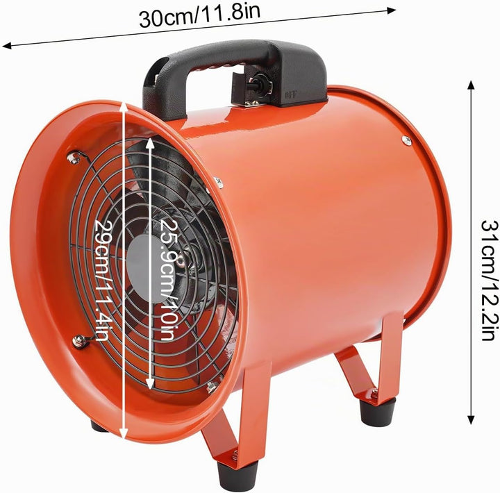 Bauventilator, Baulüfter Staubabsaugung, Bauventilator, Geschwindigkeit 3300 U/min, Baugebläse für d