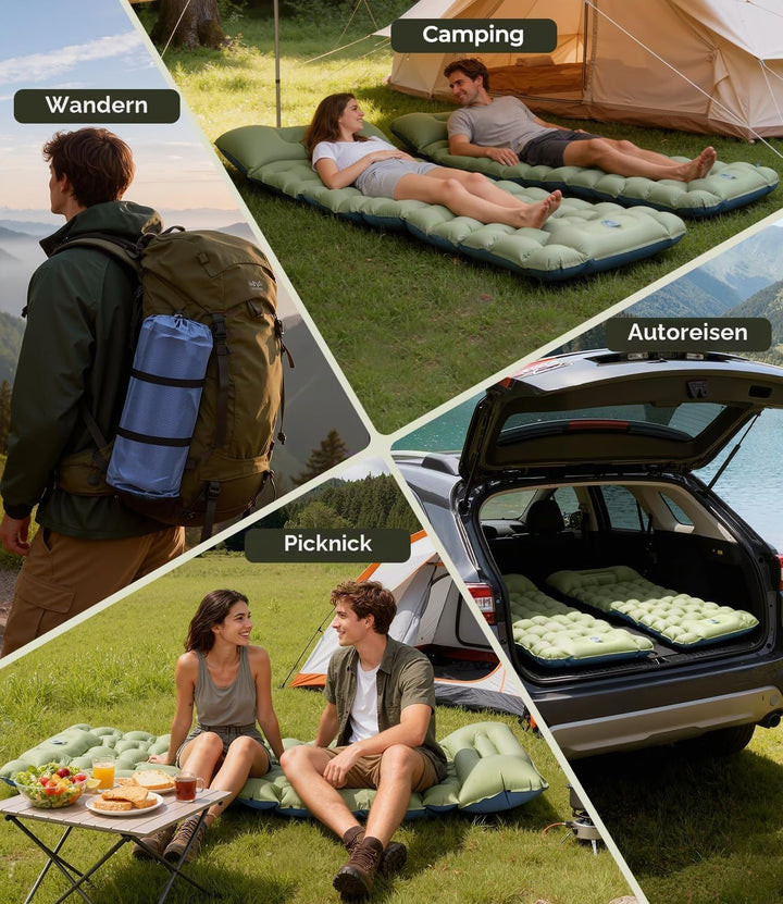 Isomatte Ultraleicht hoch Camping matratze Outdoor luftmatratze schlafmatte kleines packmass mit Fus