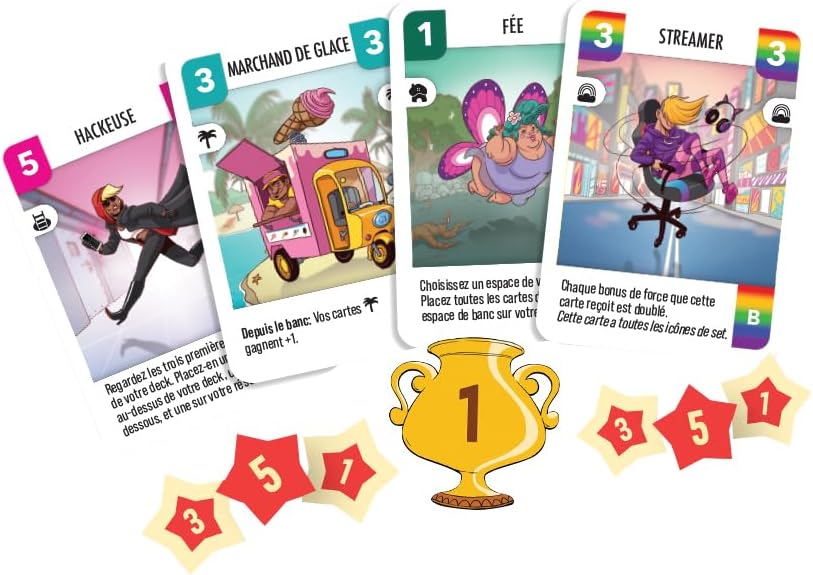 Asmodee - Z-Man Games – Challengers Beach Cup – Gesellschaftsspiele – Kartenspiele – interaktives De