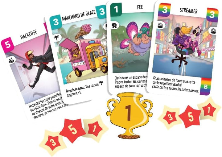 Asmodee - Z-Man Games – Challengers Beach Cup – Gesellschaftsspiele – Kartenspiele – interaktives De
