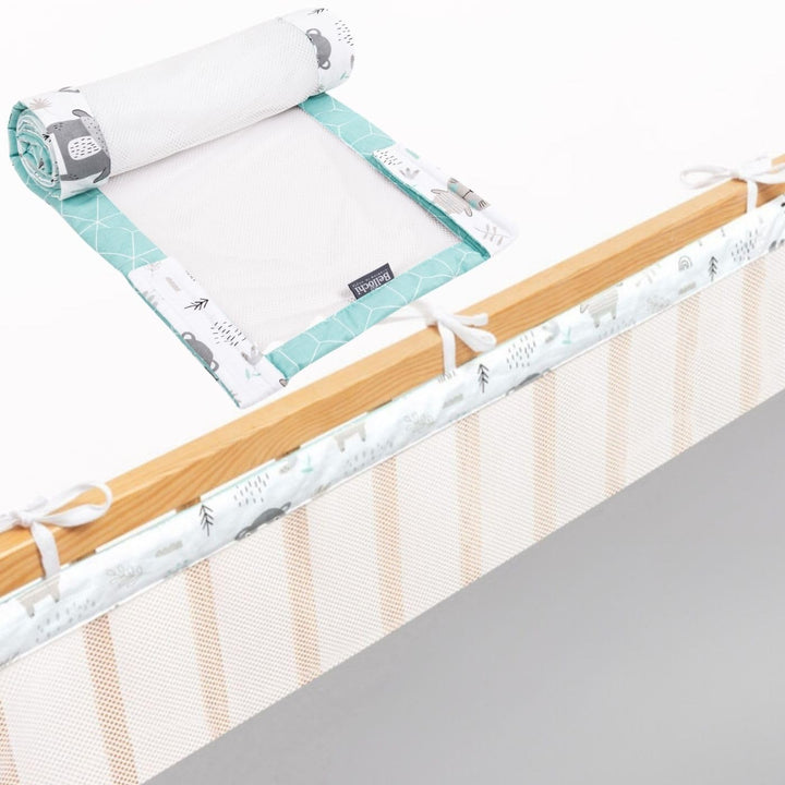 Bellochi 360x30 cm Kantenschutz Baby Babybett Umrandungen - Nestchen Kopfschutz Gitterbett Umrandung