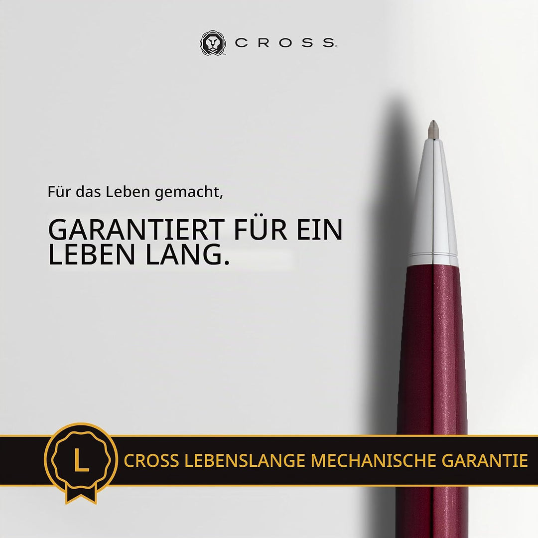 Cross Bailey Kugelschreiber (Drehmechanik, Schreibfarbe schwarz, Strichstärke M, inkl. Premium-Gesch