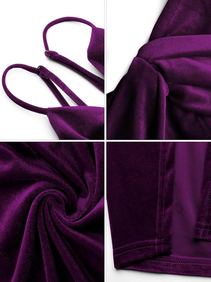 Missufe Damen Midikleid Cocktailkleid Wickelkleid Sommerkleid Partykleid Festliche Elegant Bodycon H