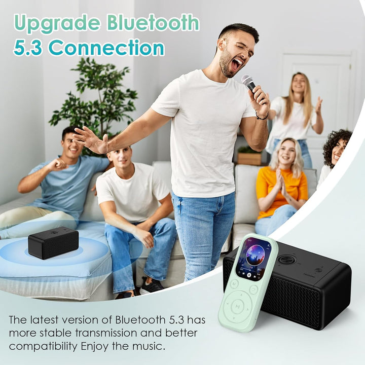 64 GB MP3 Player mit Bluetooth 5.3 tragbarer Musik-Player mit HiFi-Klangqualität und FM-Radio Blueto