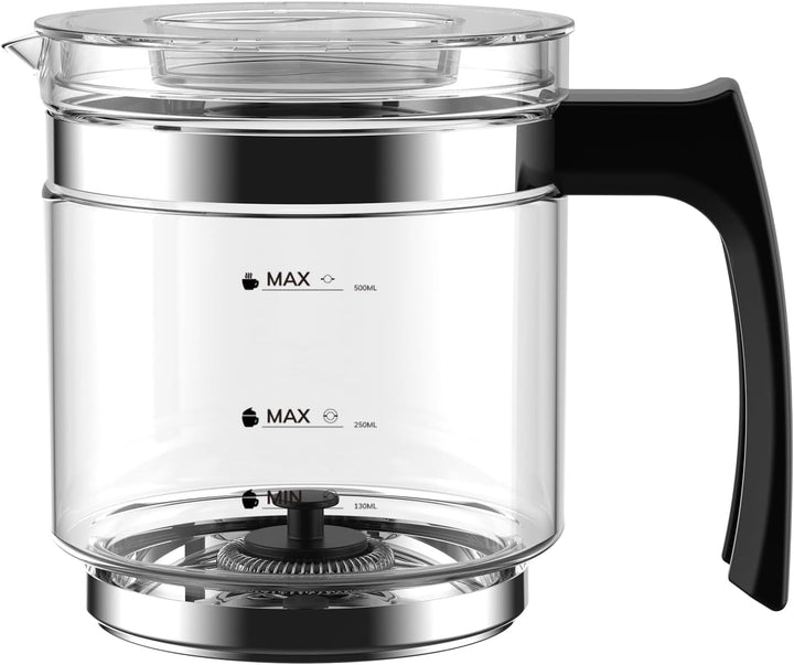 Morpilot Glasbecher-Zubehör für Milchaufschäumer HS001 HS010-G HS010-S Serie, Schwarz
