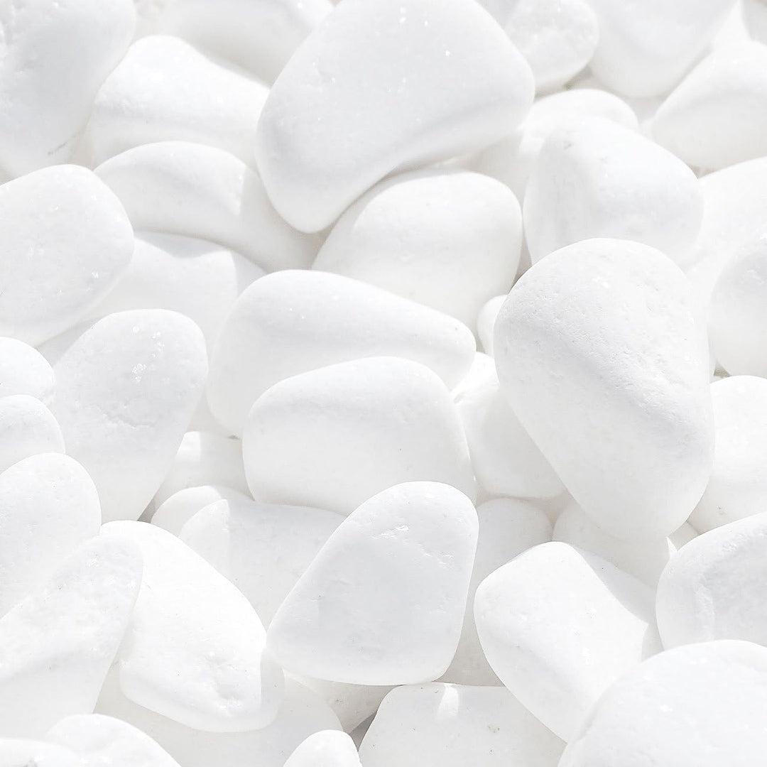 MGS SHOP Marmorkies Snow rein Weiss schneeweiss Garten Kies 25 kg (15/28 mm), 15/28 mm