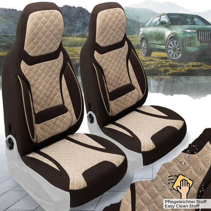 BREMER SITZBEZÜGE Mass Sitzbezüge Schonbezüge für Mercedes B-Klasse W246 T2 T2 - Braun/Beige B-Klass