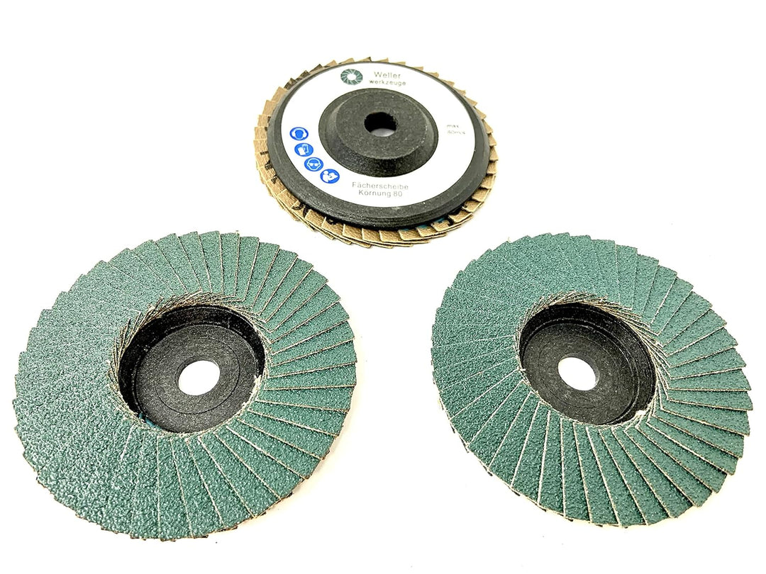 Fächerscheiben SET Körnung:180 76x10mm passend für mini Akku Winkelschleifer wie Bosch GWS 10,8V 12V