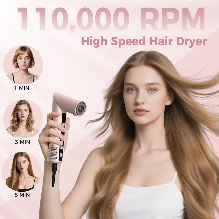 Pro Air styler 8 in 1 Hair Styler set 1400w Airbrush Haarstyler mit 110000 U/Min fön mit diffusor, R