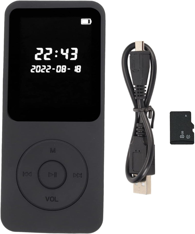 MP3-Player mit Bluetooth 5.0, HiFi-Musik-MP3-Player mit Sprachaufzeichnung für Sport, Laufen, Gehen,