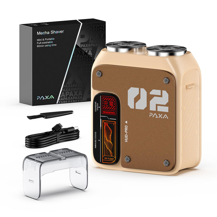 PAXA T01 Rasierer Herren Elektrisch,9000U/Min Kompakter Elektrorasierer,IPX7 Rotationsrasierer Mini
