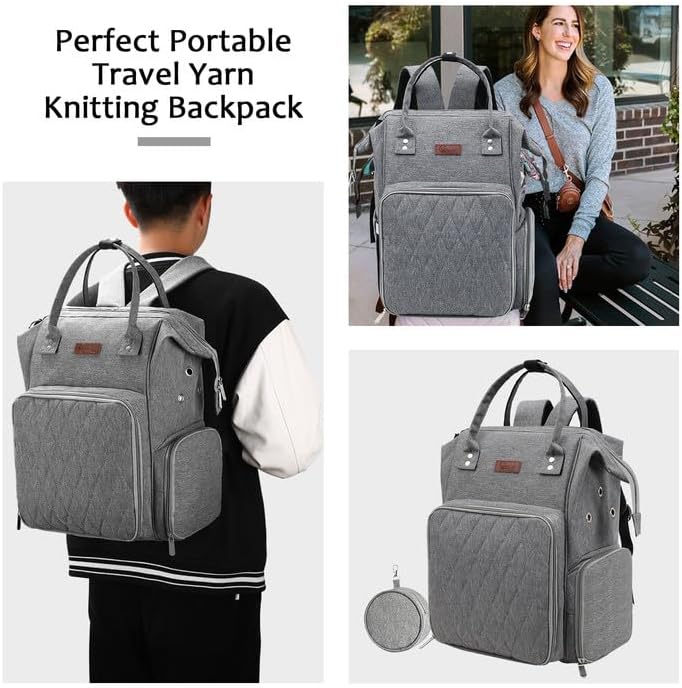 Stricktasche mit grossem Fassungsvermögen, tragbare Häkeltaschen und Tragetaschen, Organizer für Dam
