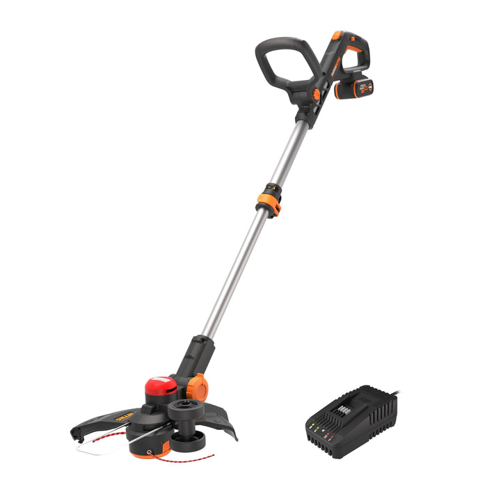 WORX Nitro WG173E Akku Rasentrimmer 20V - leistungsstarker bürstenloser Motor - 33 cm Schnittkreis -