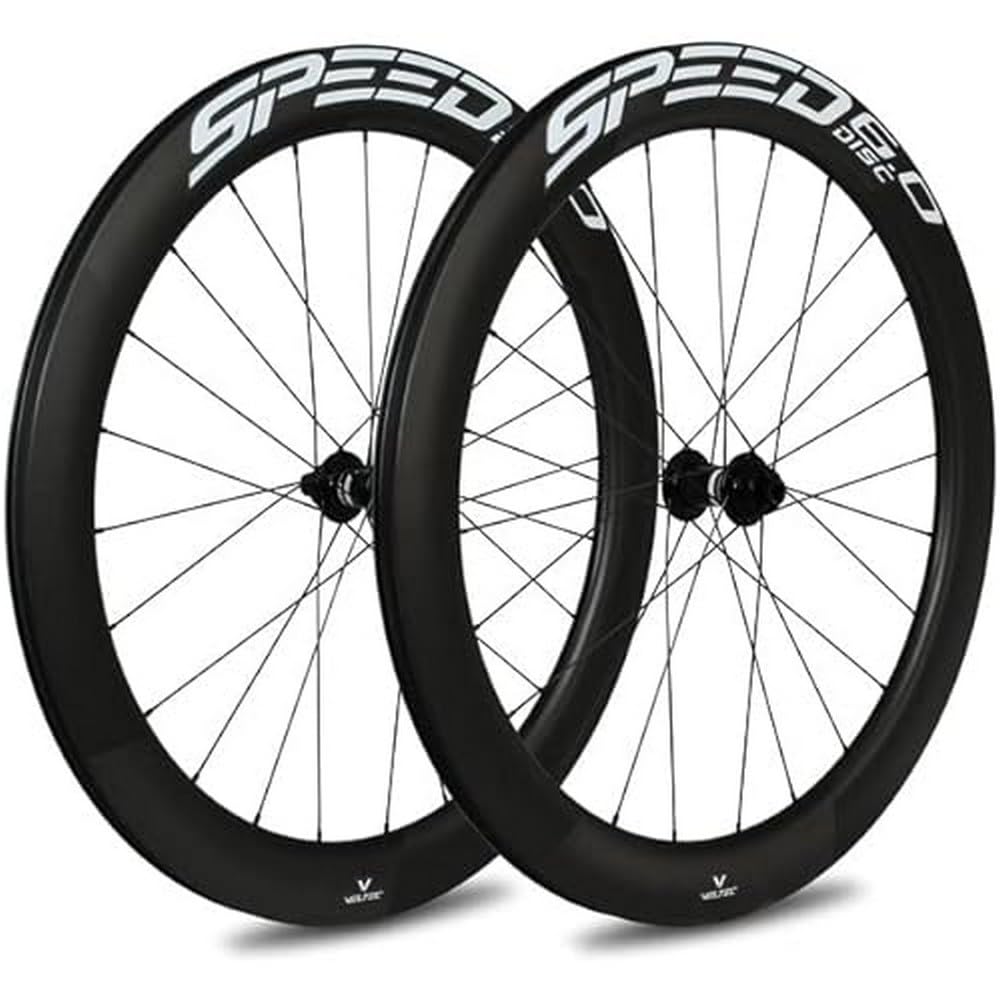Veltec Unisex – Erwachsene Laufradsatz Speed 6.0 18mm SR Disc XDR 12x100/12x142, schwarz/weiss, 622-