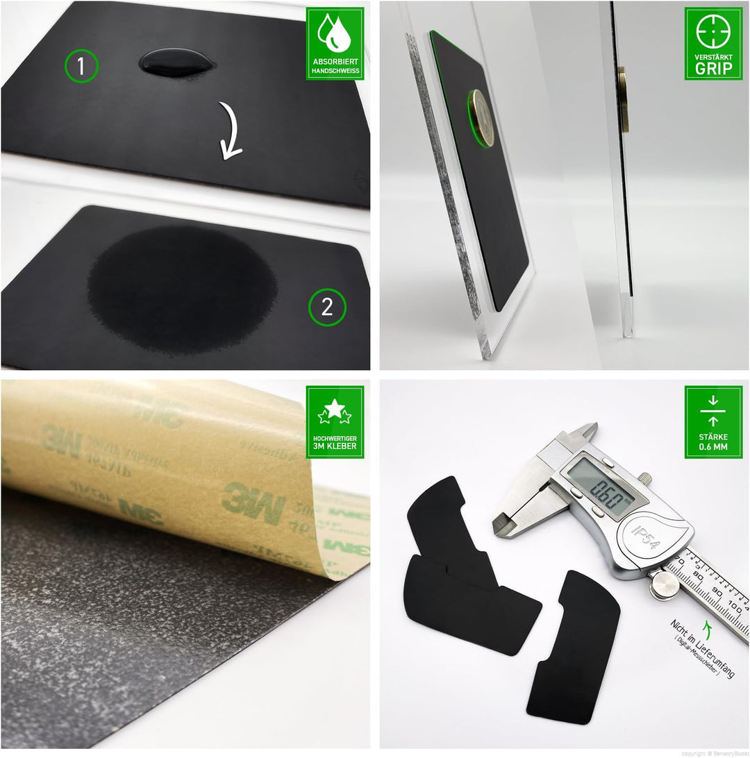 SensoryBoost Maus Grip Tape – kompatibel mit Logitech G502 (inkl. Zuschnitt-Pad) Schweissabsorbieren