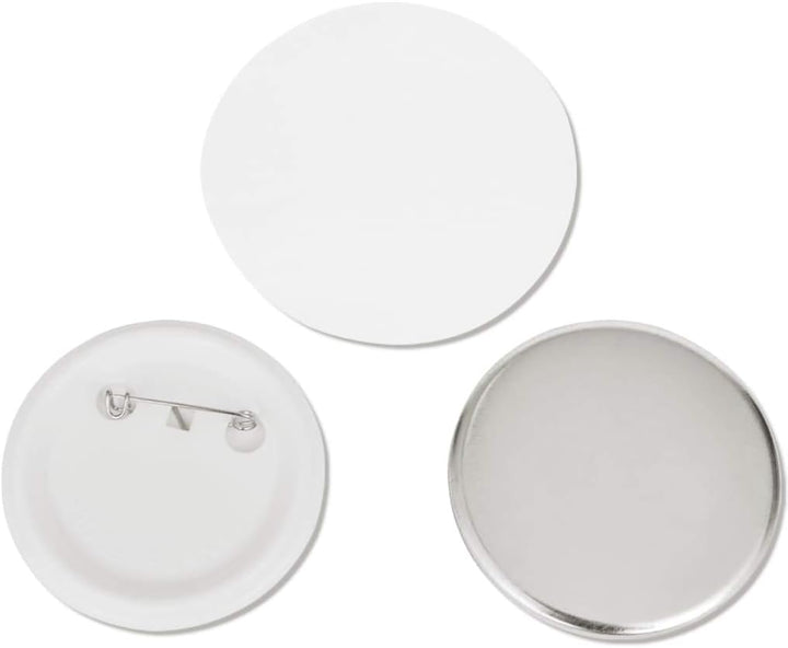 vidaXL 500x Buttonrohlinge 44mm Buttons Rohlinge Buttonmaschine Ansteckbuttons 44 mm, 44 mm