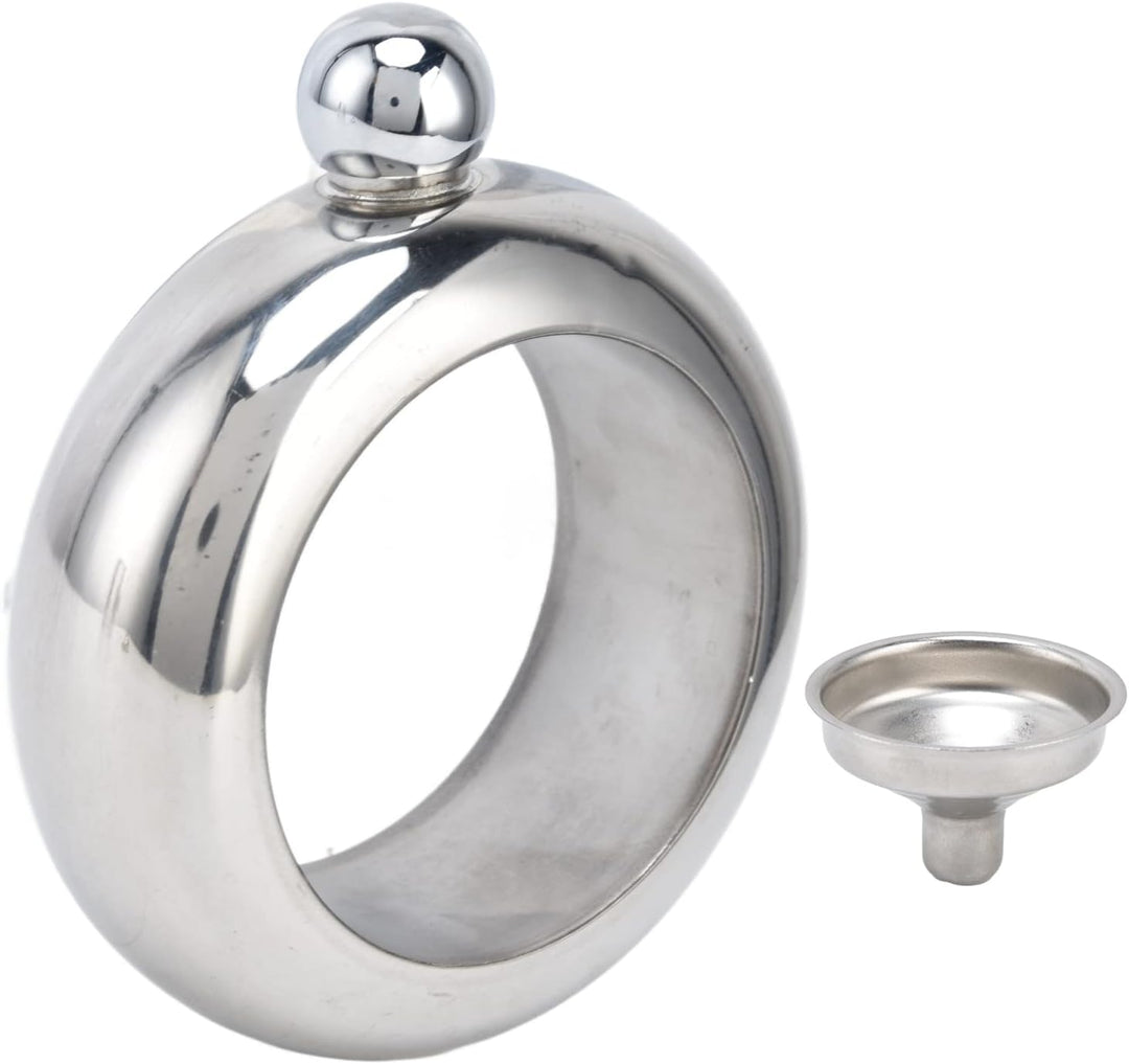 Yctze 100-Ml-Edelstahl-Armband-Flachmann mit TrichterFlaschen-ArmreifFlaschenarmreif, Edelstahlflasc