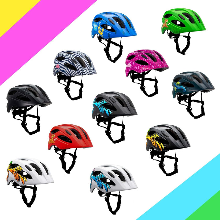 Crazy Safety Cool Kinder Fahrradhelm | Fahrradhelm für Kinder von 6-12 Jahren für Fahrrad, Skateboar