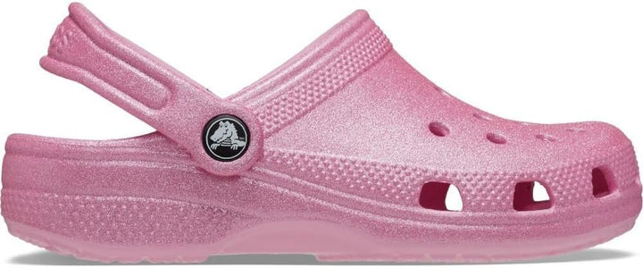 Crocs Unisex Kinder Classic Glitter Clog K Holzschuh 32/33 EU Rosa Tweed Glitzer
