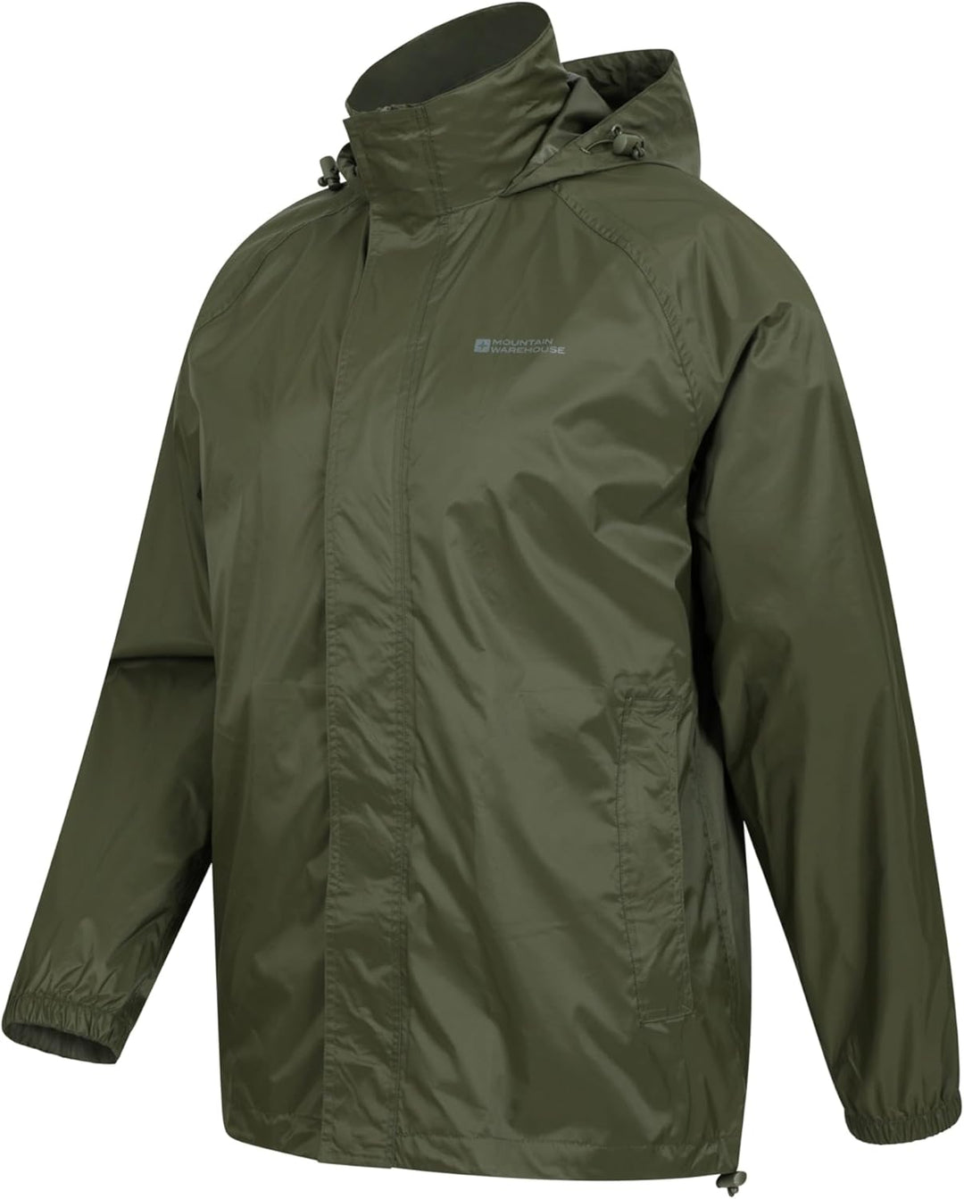 Mountain Warehouse Pakka Herren Wasserdicht Leichte verpackbare Regen Renn Sport Jacke XXS Dunkel Kh