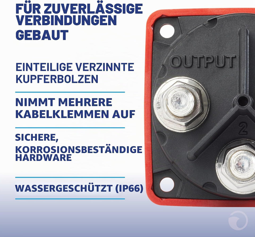 Blue Sea Systems Batterieschalter m-Serie, 300 A, Selector 4 Pos. MULTICOLOR, Selector 4 Pos. MULTIC