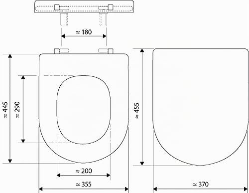 Villeroy &amp; Boch 9M68S101 Sitz | WC-Brille aus Duroplast-Kunststoff | Soft-Close-Absenkautomatik I Ta