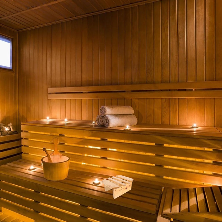 Healvian FussBad Sauna FussHocker - Runder Holz Hocker FüR Badezimmer Entspannung Und Komfort Ideal