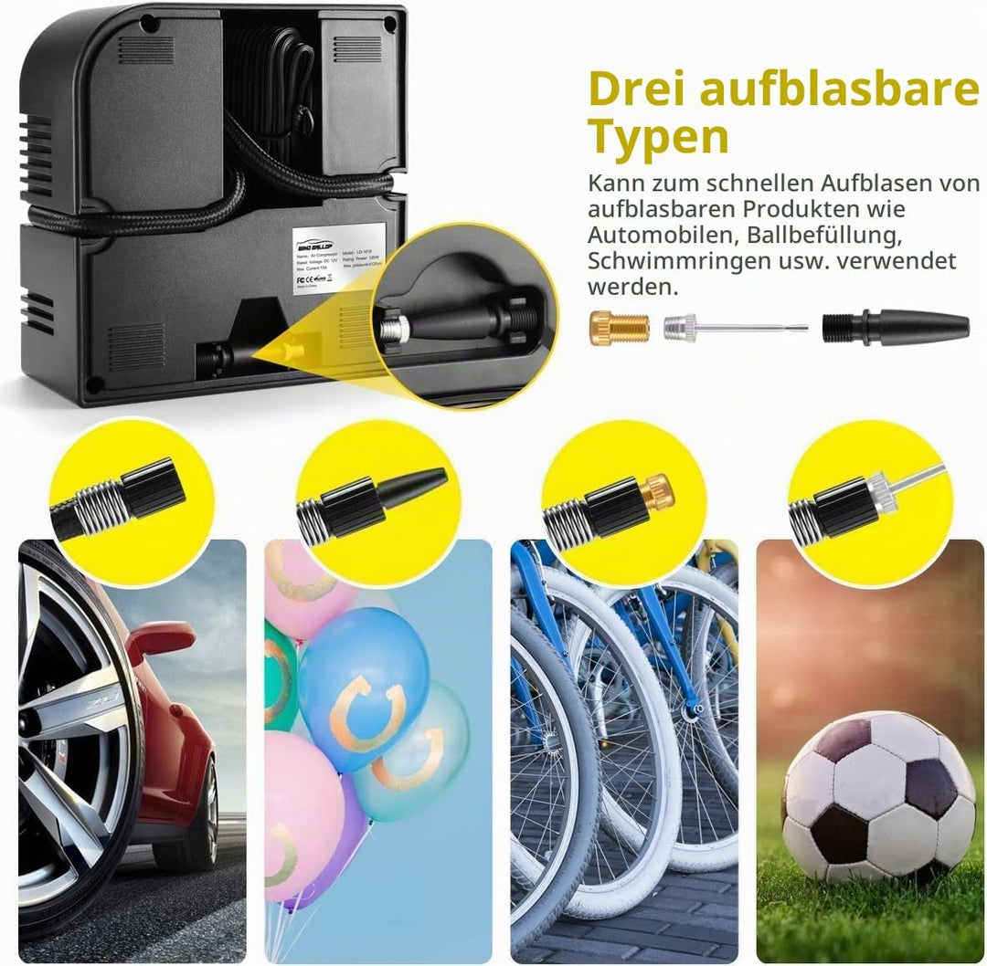 Mini 12v Kompressor Auto Luftpumpe Autoreifen Pumpe Reifen Pumpe für Auto Elektrische Luftkompressor